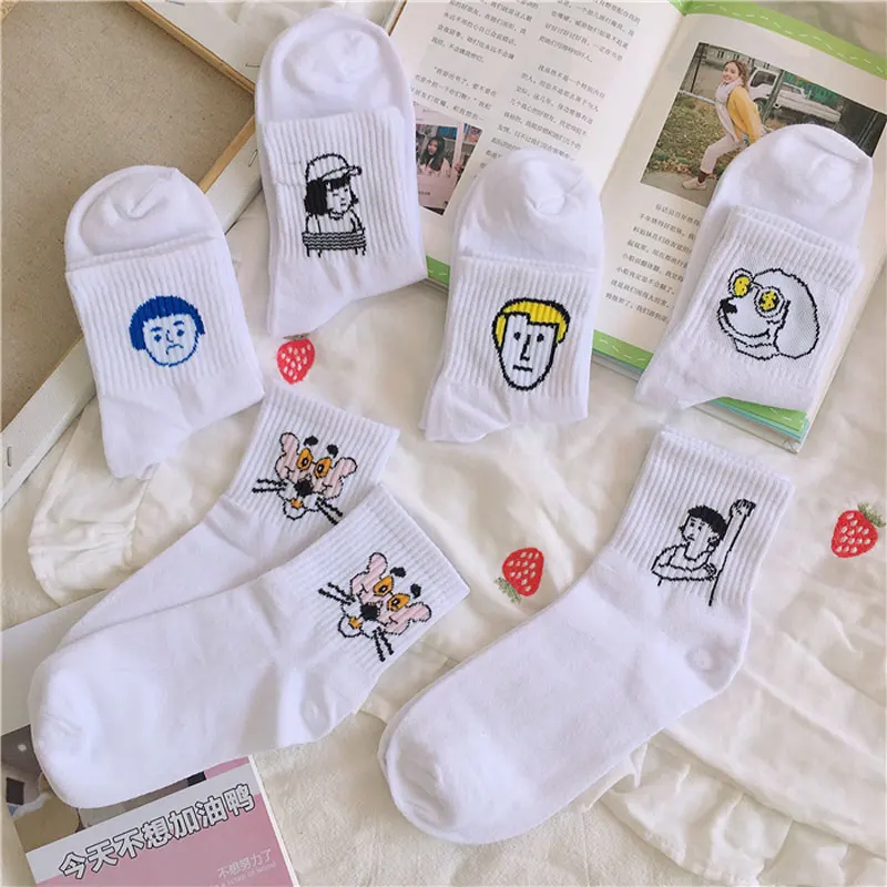 Женские хлопковые носки с героями мультфильмов короткие милые Носки рисунком