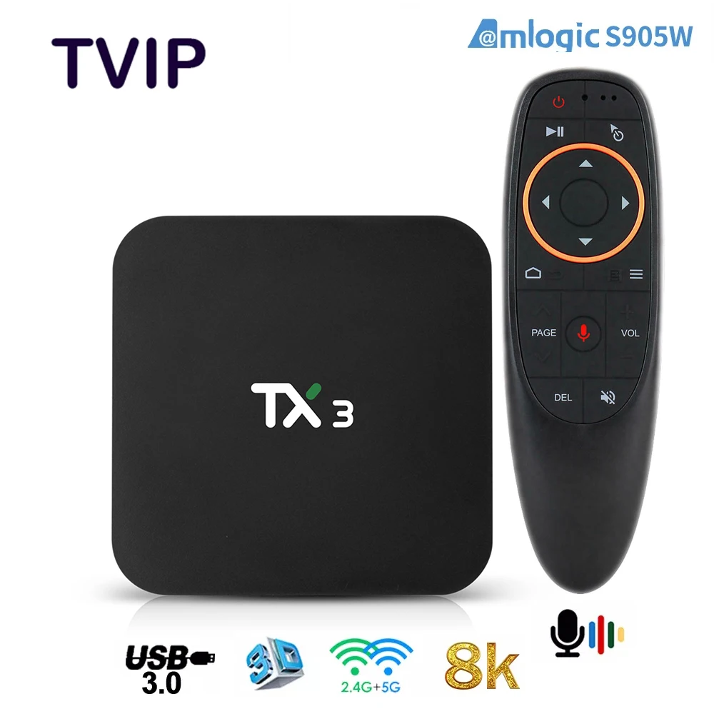 

Tanix TX3 Amlogic S905X3 H.265 8K HDR 2.4G/5GHz Dual Wifi BT 4.2 Google Youtube Smart Media Player Set Top Android 9.0 TV Box