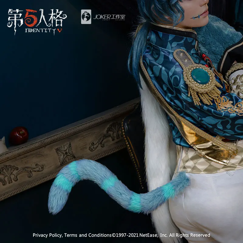 

Official Game Identity V Cheshire Cat Plush Tail Anime Cosplay Comic-Con Costume Props Dress Up Game Accessories