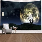 Индийская Мандала настенный гобелен лес астронавт луна в богемном стиле настенный ковер-гобелен Печатный психоделические настенный гобелен из ткани