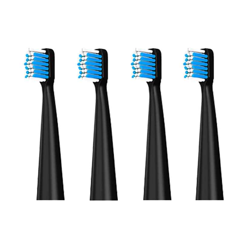 Black 4 heads AZ-4 Pro дешевая звуковая электрическая зубная щетка 5 режимов таймер зубная щетка AA батарея водонепроницаемый 3 шт. сменные головки без подзарядки - Цвет: Black 4 heads