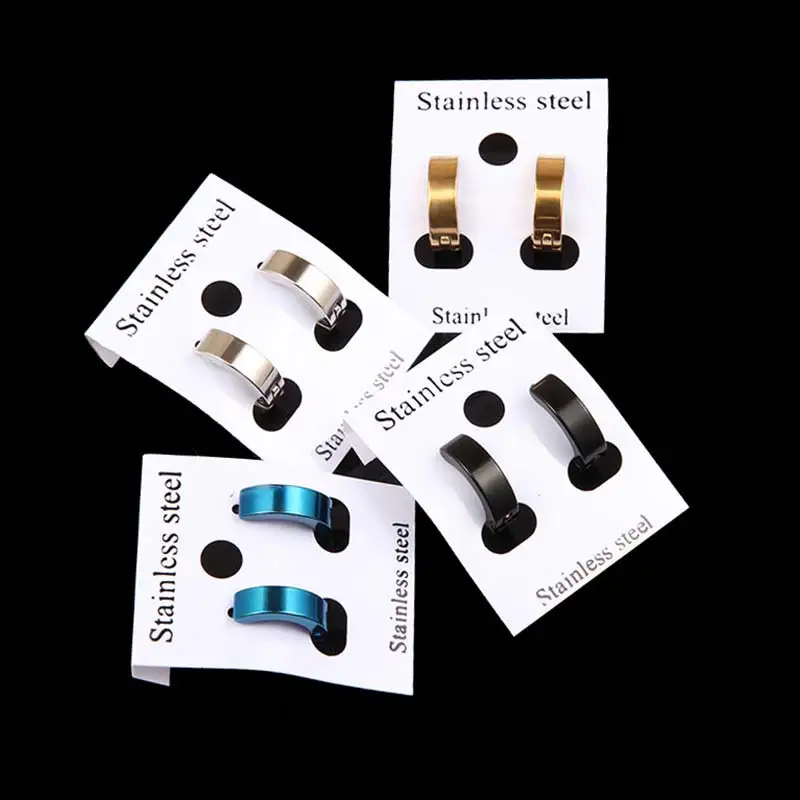 Распродажа серьги из нержавеющей стали золотого серебряного синего цвета для