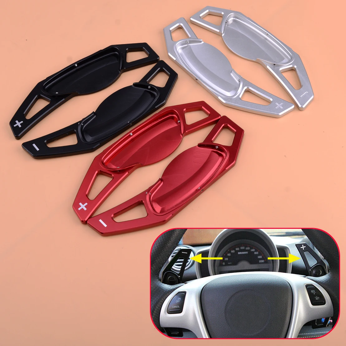 

Алюминиевый сплав рулевое колесо Шестерня сдвиг весло расширение подходит для Smart Fortwo W451 2007-2011 2012 2013 2014