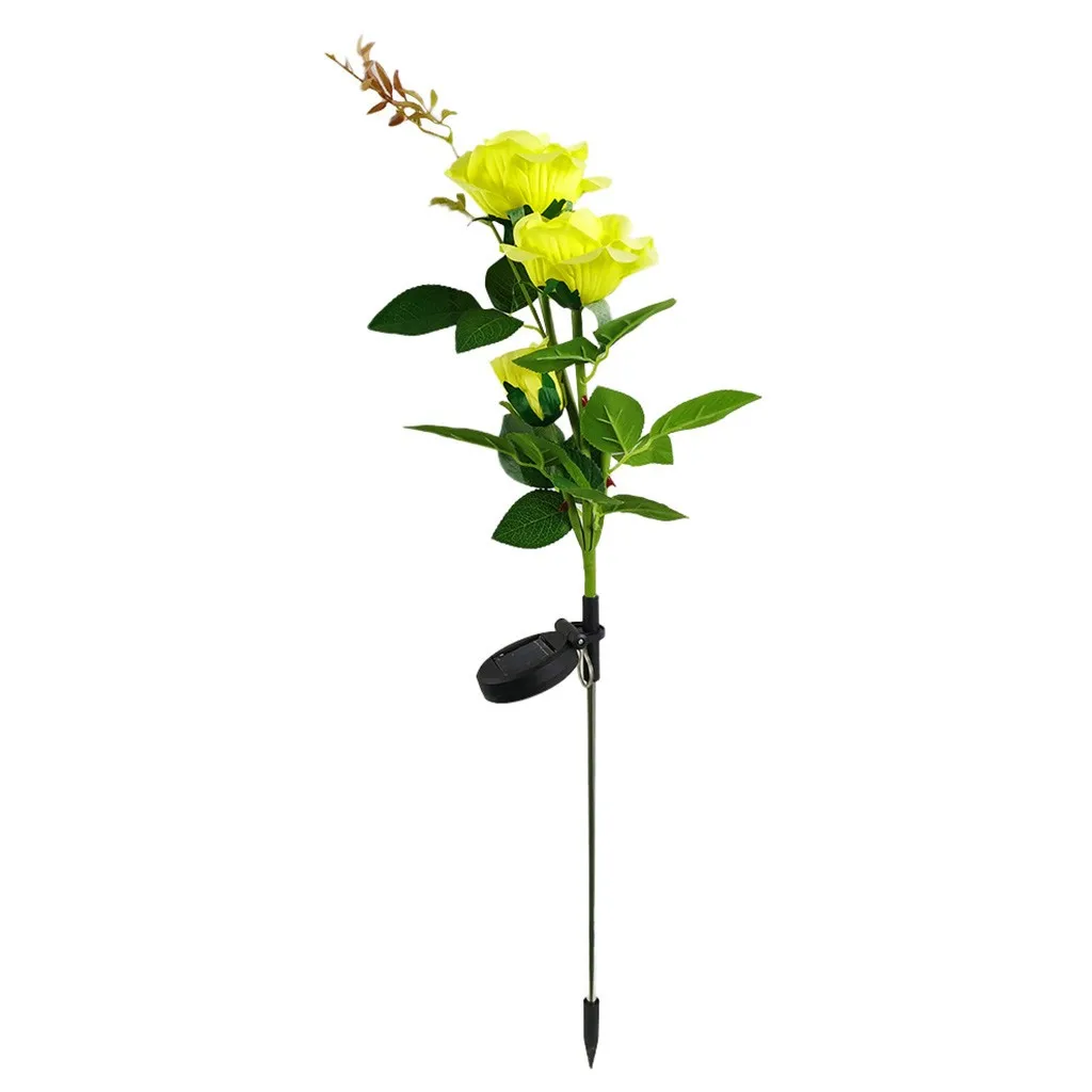 Bzoosio Водонепроницаемый Солнечная приведенная в действие многоцветный 3LED розовое