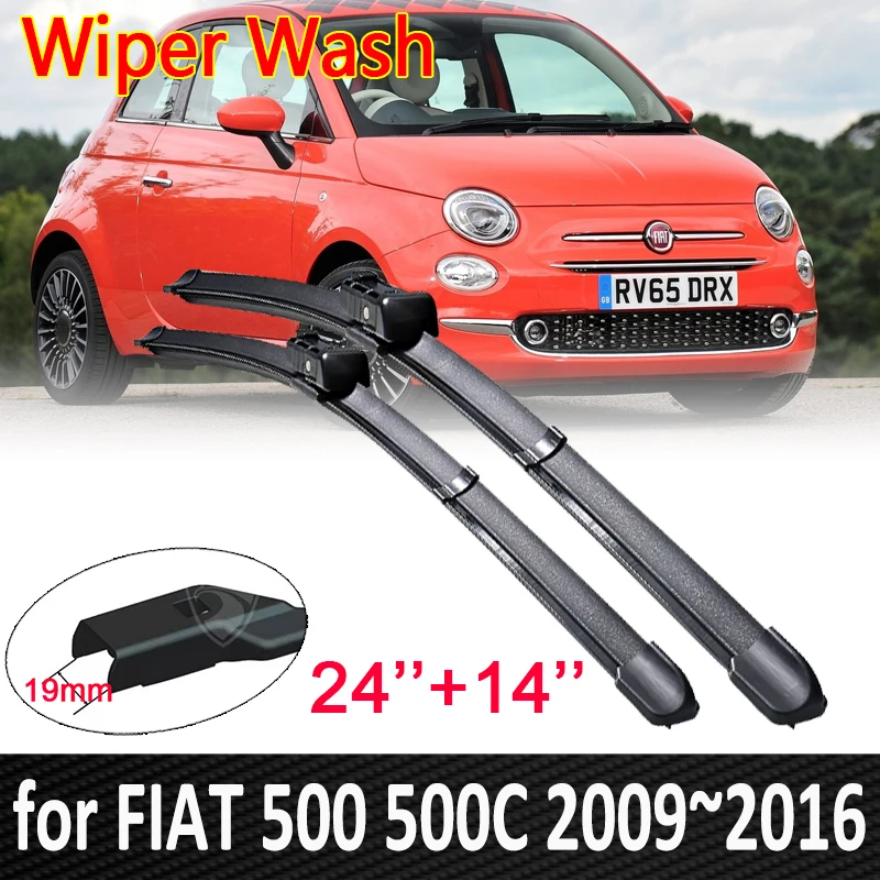 

Car Wiper Blades for FIAT 500 500C 2009~2016 Front Window Windshield Windscreen Car Accessories 2010 2011 2012 2013 2014 2015