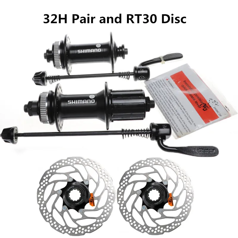 32H Pair and Disc SHIMANO FH-RM35 концентратор горный велосипед 7 S/8 S/9 скорость универсальный замок дисковый тормоз карта быстросъемный вал 32 H/36 H и RT30 160 мм диск - Цвет: 32H Pair and Disc