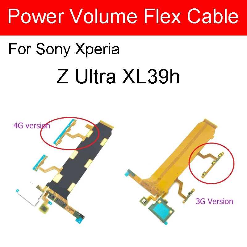 Шлейф ЖК-платы для Sony xperia Z Ultra XL39h C6802 C6803 C6806 C6833 Боковая кнопка питания гибкий