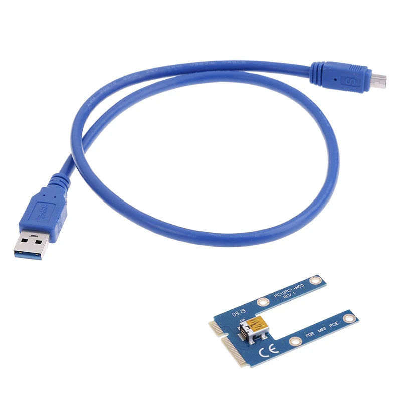 

60cm USB 3.0 Mini PCI-E to PCIe PCI Express 1x to 16x Extender Riser Card Adapter Extension Cable for Bitcoin BTC Miner Mining