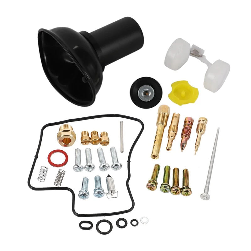 for Honda 1989-98 Years PC800 Pacific Coast Motorcycle Keihin Carburetor Repair Kits with Plunger embly and Float
