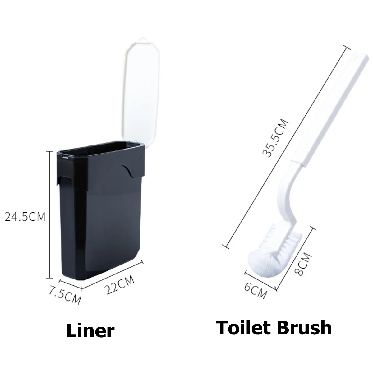 4L горячая Распродажа набор пластиковых мусорных баков с туалетной щеткой