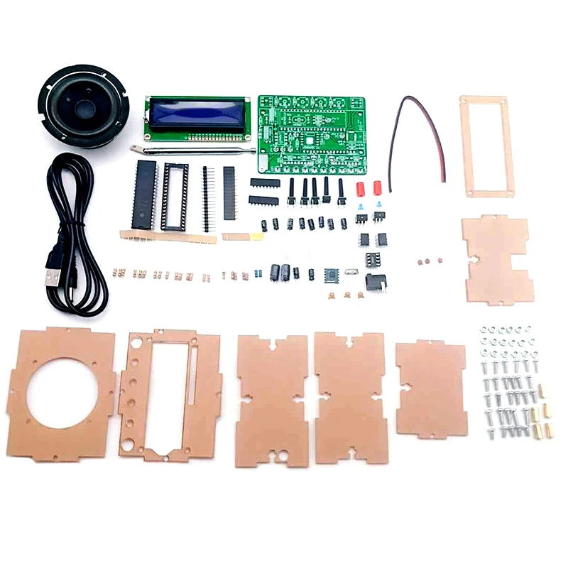 

HOT-DIY Radio Electronic Kit 51 Single-Chip FM Digital Sound Machine, Level Indicator Can Be Controlled Separately