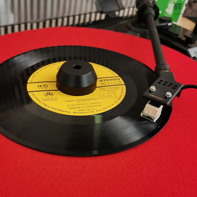 45 RPM Адаптер прочный твердый алюминий центральный переходник для 7-дюймовой EP