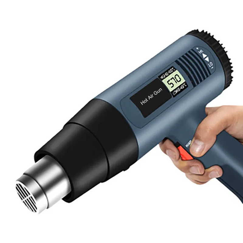 

2000W Heat Gun LED Digital Display Hot Air Gun 140℉~1112℉Stepless Variable Temperature Control for DIY Craft, Shrinking PVC