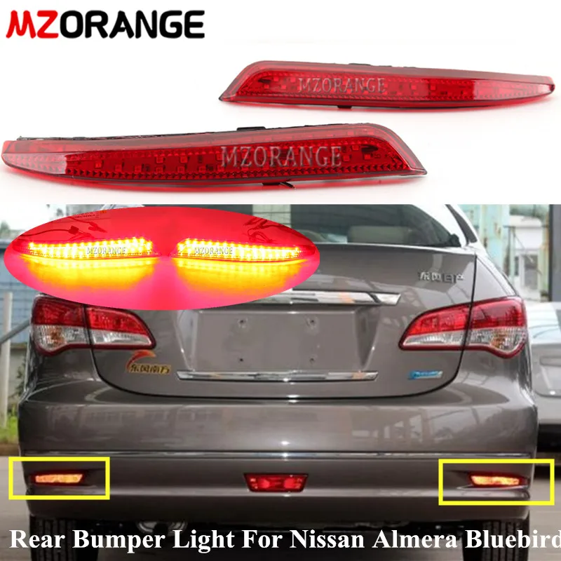 

LED Rear Bumper Reflector Light For Nissan Almera Bluebird Sylphy Backup Tail Quality Assured Stop Brake Reflector Fog Lamp