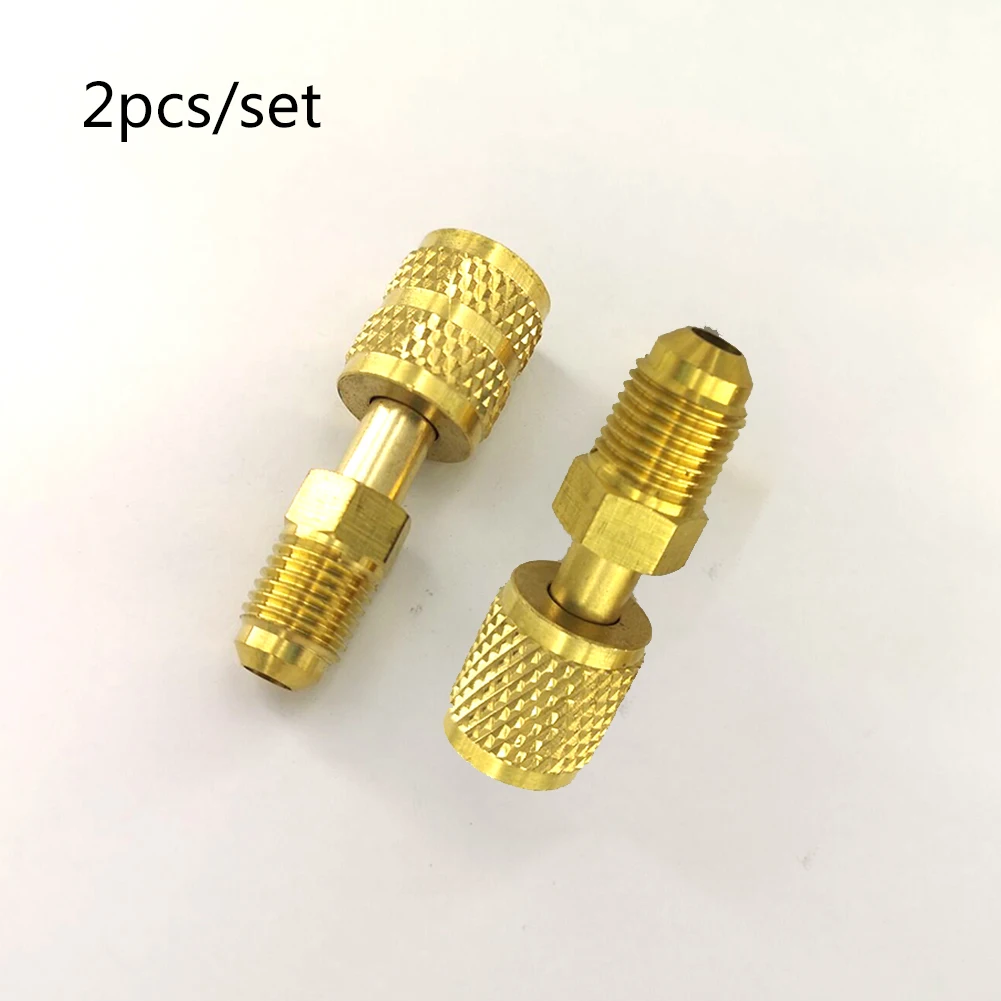 

2pcs R410a Straight Adapter 1/4" Male To 5/16" SAE Female Charging Hose To Vacuum Pump For Mini Split Air Conditioners HVAC