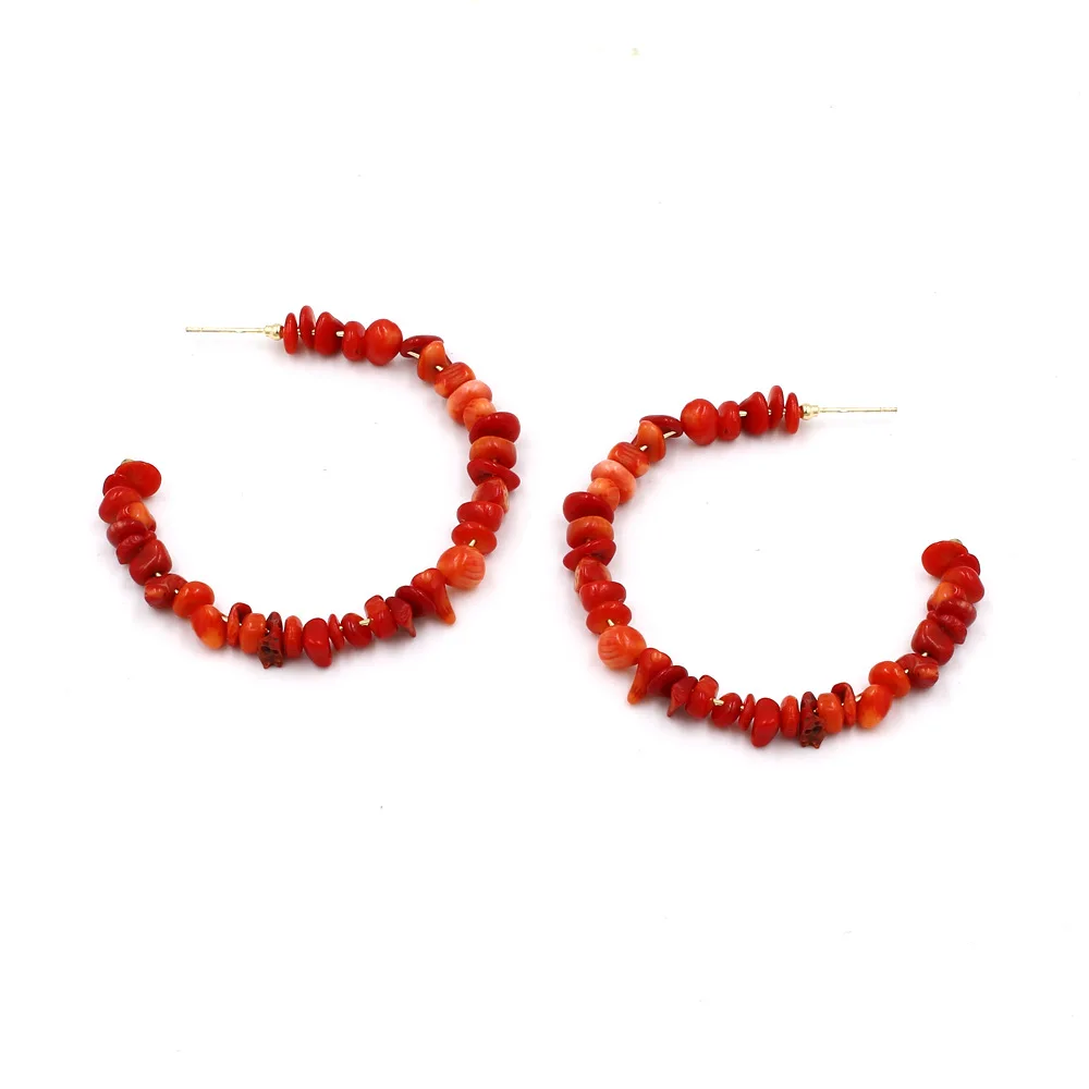 Светильник-голубые/красные/черные/коричневые серьги с-образной формы из бисера