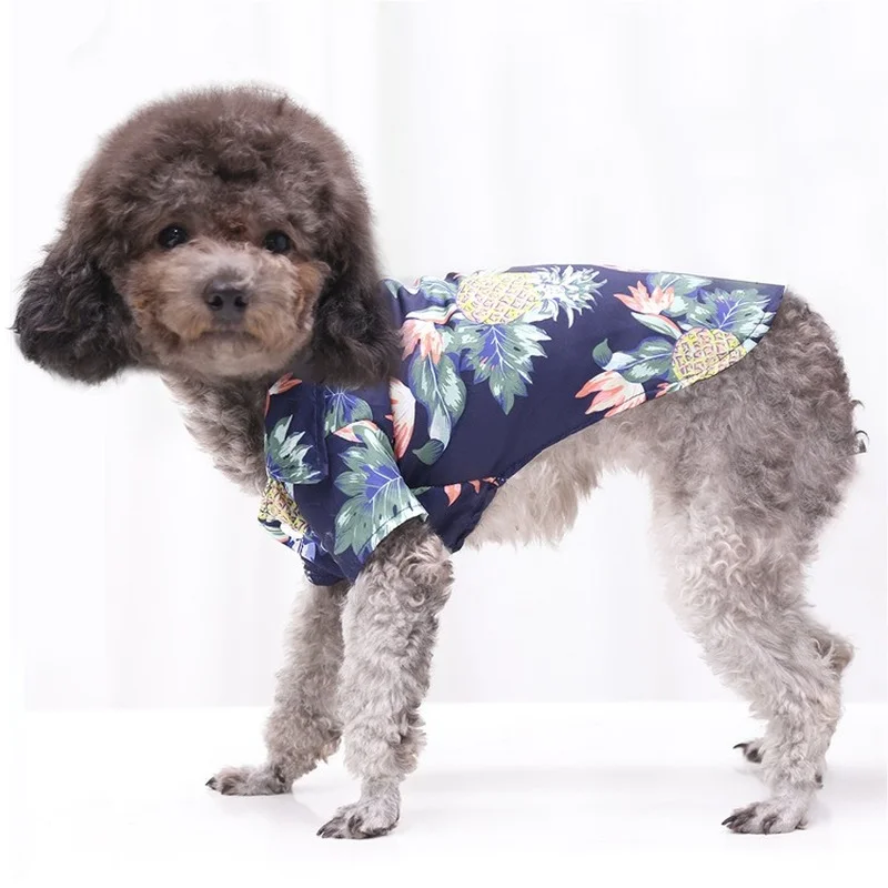 

Spring and Summer Fashion Dog Hawaiian Shirt for Small and Medium-sized Dog Beach Pineapple Shirt Puppy Pet Dog Cat Shirts
