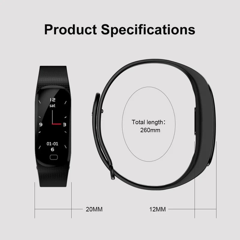 M5 Smart Band Waterproof BraceletBlood Pressure Blood Oxygen Heart Rate Fitness Tracker For iOS Android | Электроника