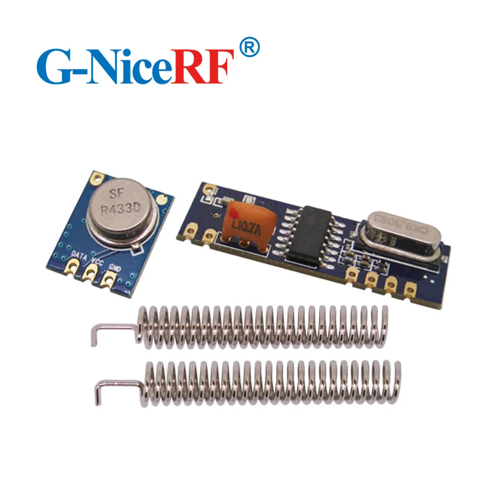 5sets/lot 433MHz wireless rf module kit (5pcs transmitter module+5pcs receiver module+10pcs antenna)