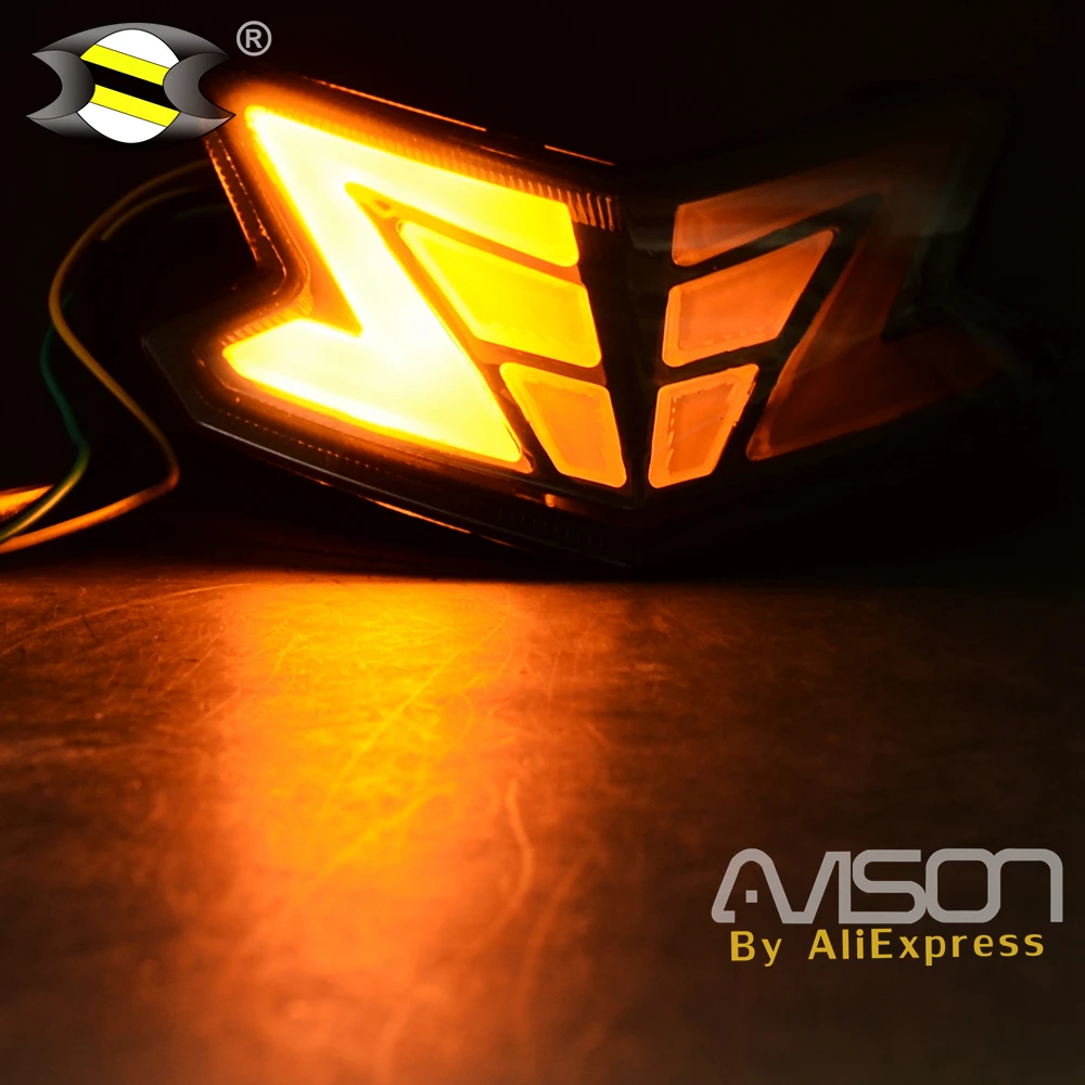 

for NINJA ZX6R ZX-6R 636 Z800 Tail Light Assembly LED Tail Light Running Stop Brake Rear Warning Signal Lamp