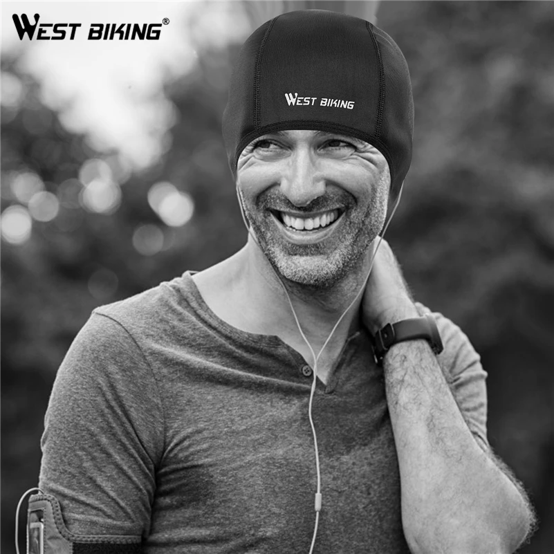 

WEST BIKING Cycling Caps Winter Thermal Fleece Bicycle Caps Windproof Warm Bike Riding Hats Outdoor Sports Running Cycling Caps