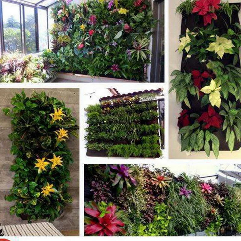 Вертикальный подвесной садовый мешок для выращивания растений 2/3/4/6/7 карманов |