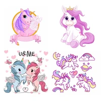unicorn diy heat transfer patches clothes stickers iron on patches for clothes washable patches cute stickers cartoon