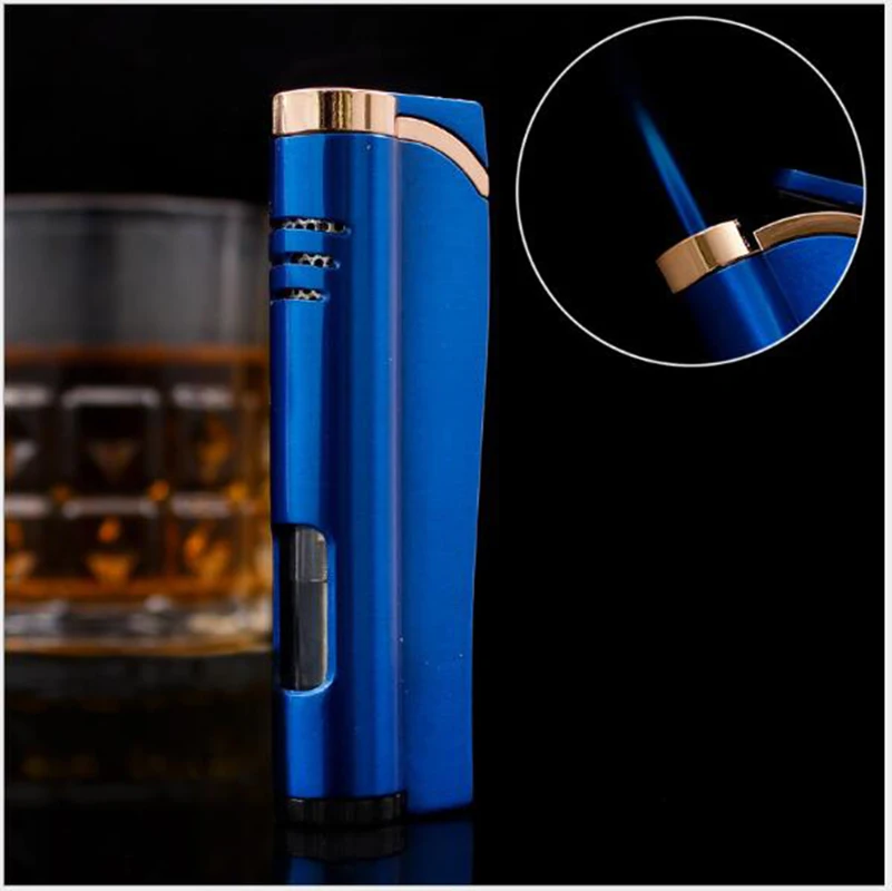 Креативная газовая надувная ветрозащитная Зажигалка прямая струйная пламя