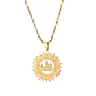 Lalish Подвесные Ожерелья модные ювелирные изделия из нержавеющей стали золотого цвета