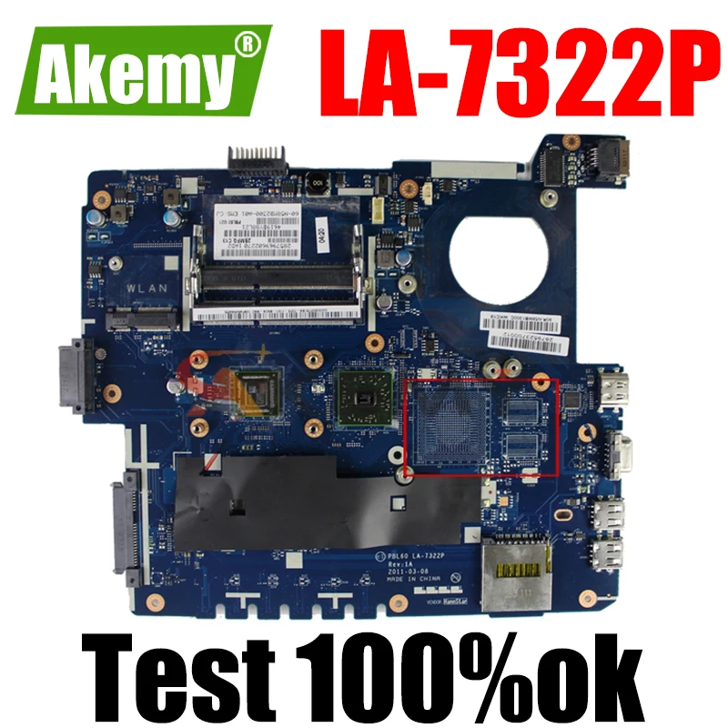 

Akemy PBL60 LA-7322P Laptop motherboard for ASUS X53B K53B original mainboard