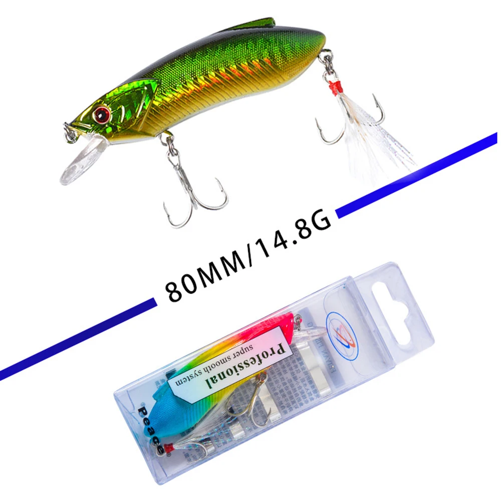 5 шт. искусственная приманка для щуки 8 см 15 г|Наживки рыбной ловли| |