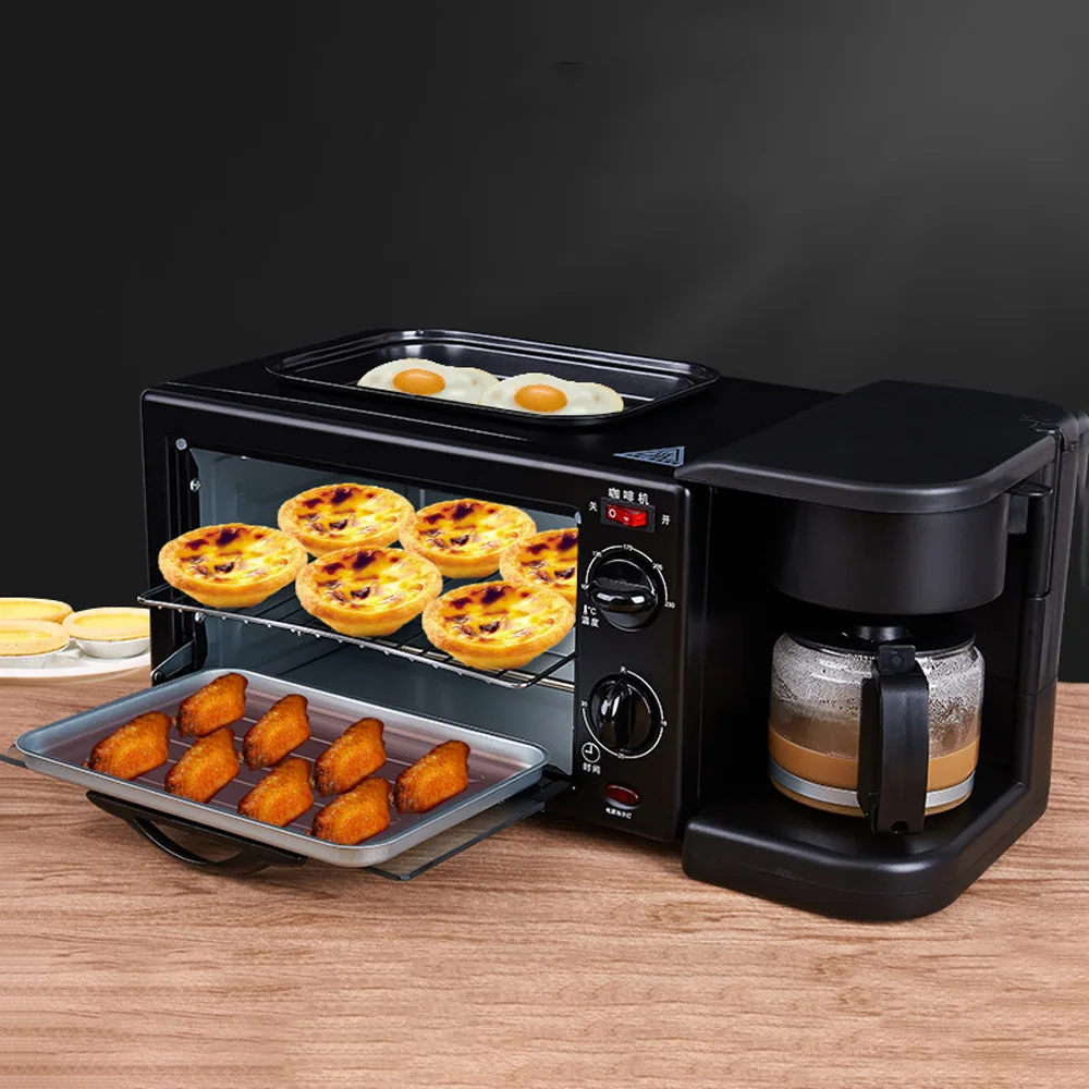 household toaster three in one breakfast machine multifunctional breakfast machine coffee machine roaster bread toaster machine free global shipping