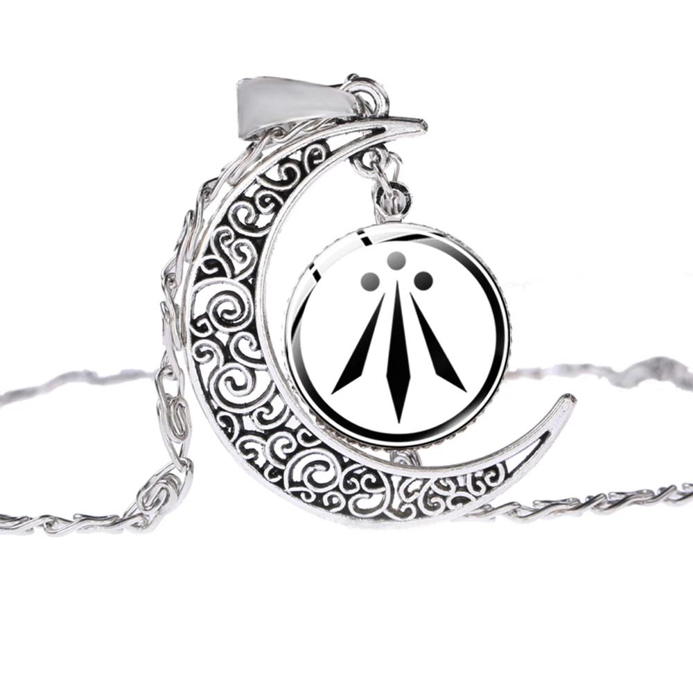 Азиатских древний друид символ луны Кулон Цепочки и ожерелья с логотипом в стиле