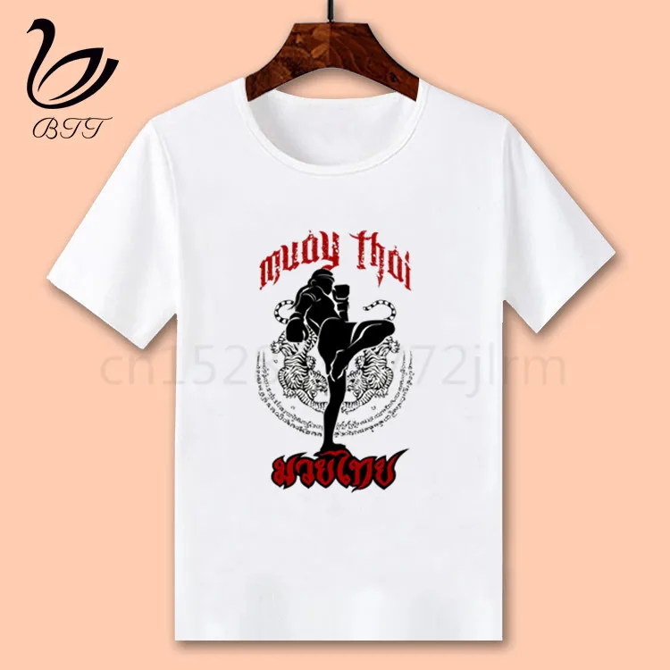 WhiteD Футболка «Fighting Muay Thai Fight», футболка с принтом с героями мультфильмов, дизайнерские Детские футболки, детская одежда с короткими рукавами - Цвет: WhiteD