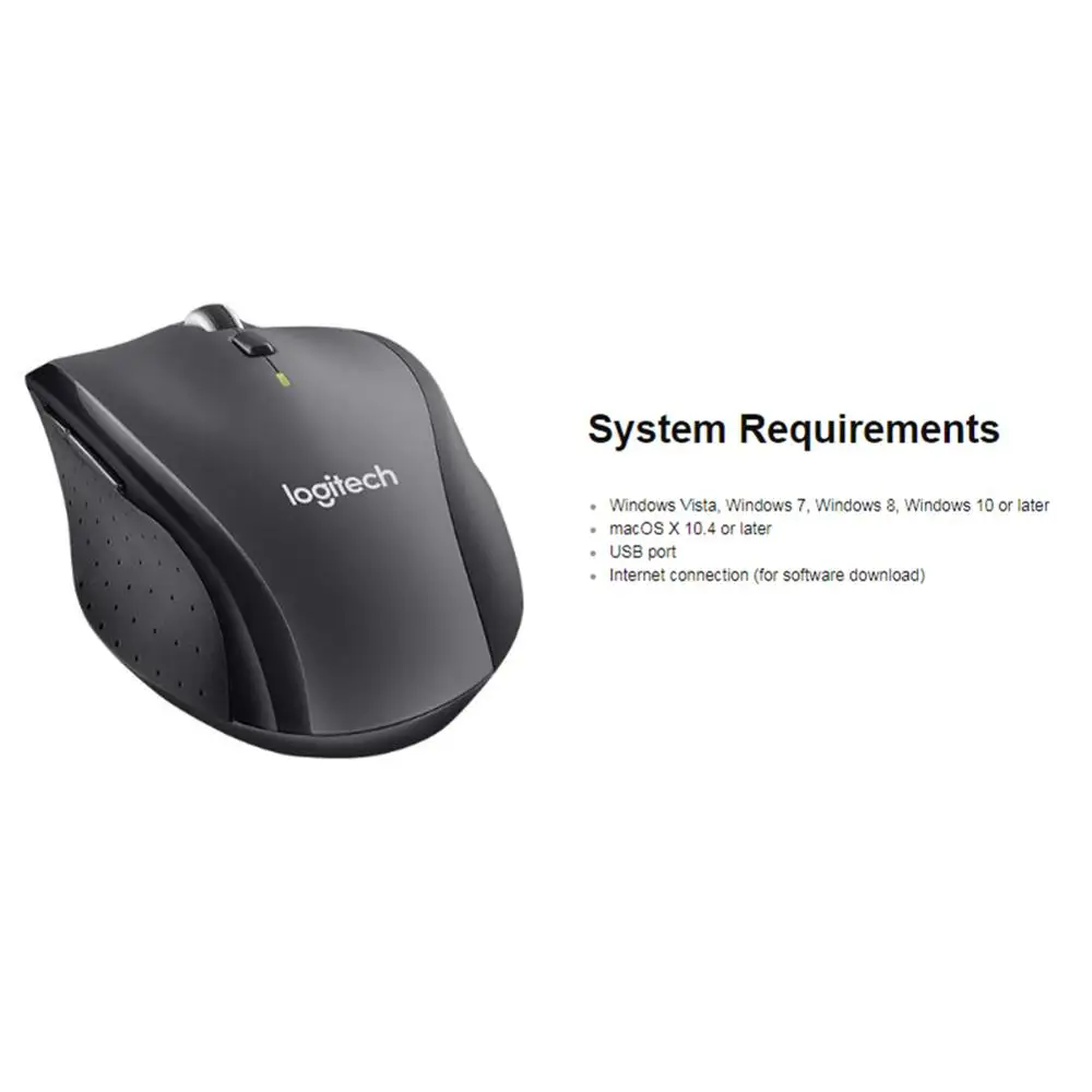 Беспроводная мышь Logitech M705 3 года работы от батареи usb приемник серая компьютерная