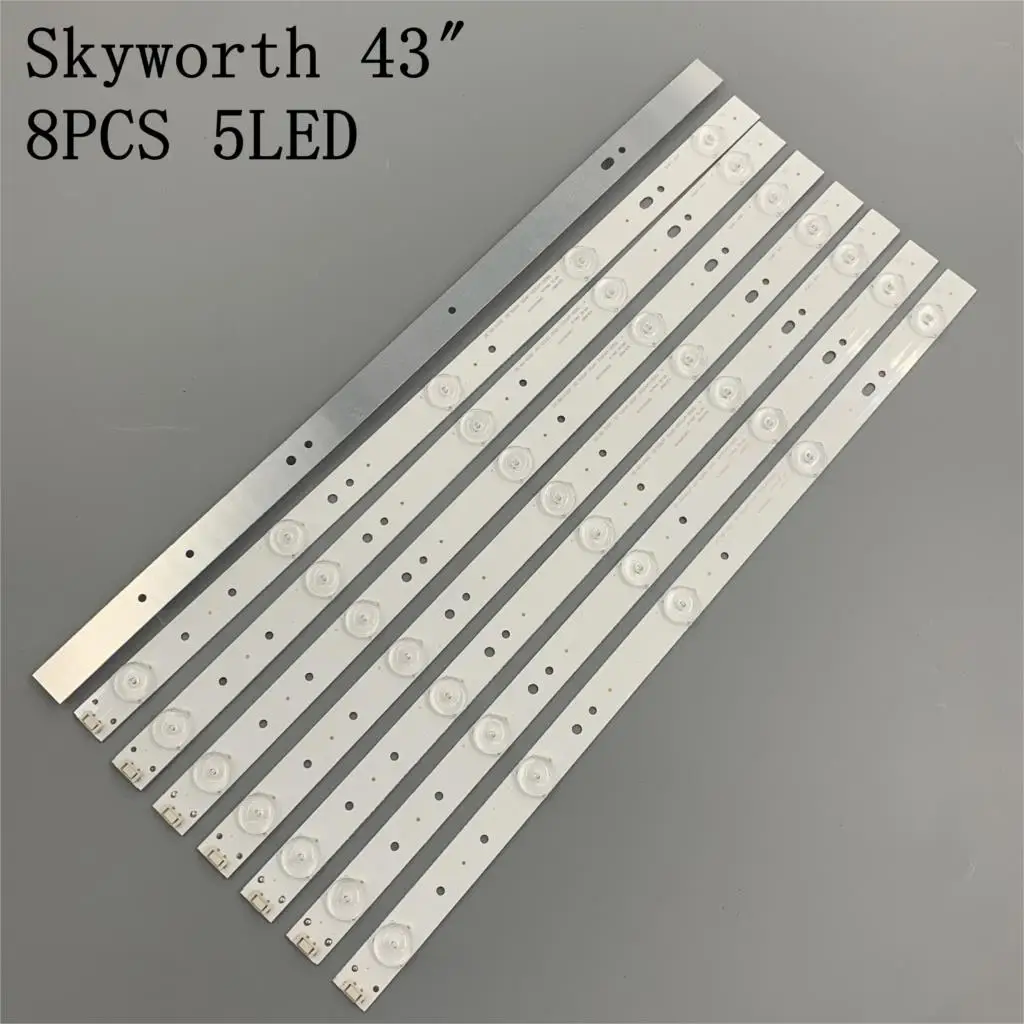 

8Pieces/lot FOR Skyworth 43E3500 43E3000 43X5 TV light strip 5800-W43001-3P00/5P00 40.2CM 3V 100%NEW