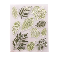 lots of leaves clear stamps transparent silicone stamp for diy scrapbooking paper card craft tools 2021