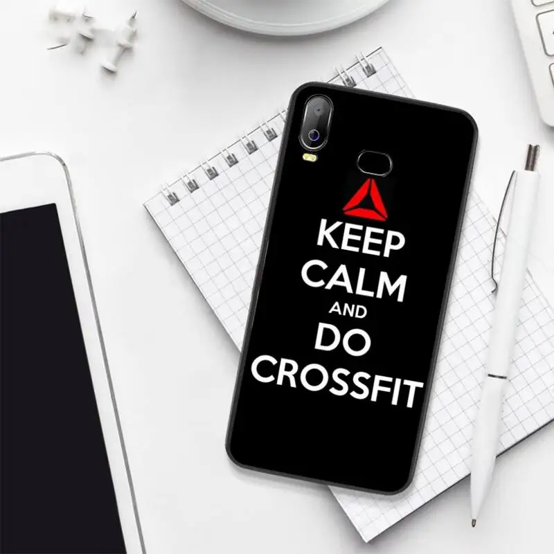 CUTEWANAN keep calm and crossfit на черном ТПУ мягкий резиновый чехол для телефона Samsung A10 A20 A30 A40