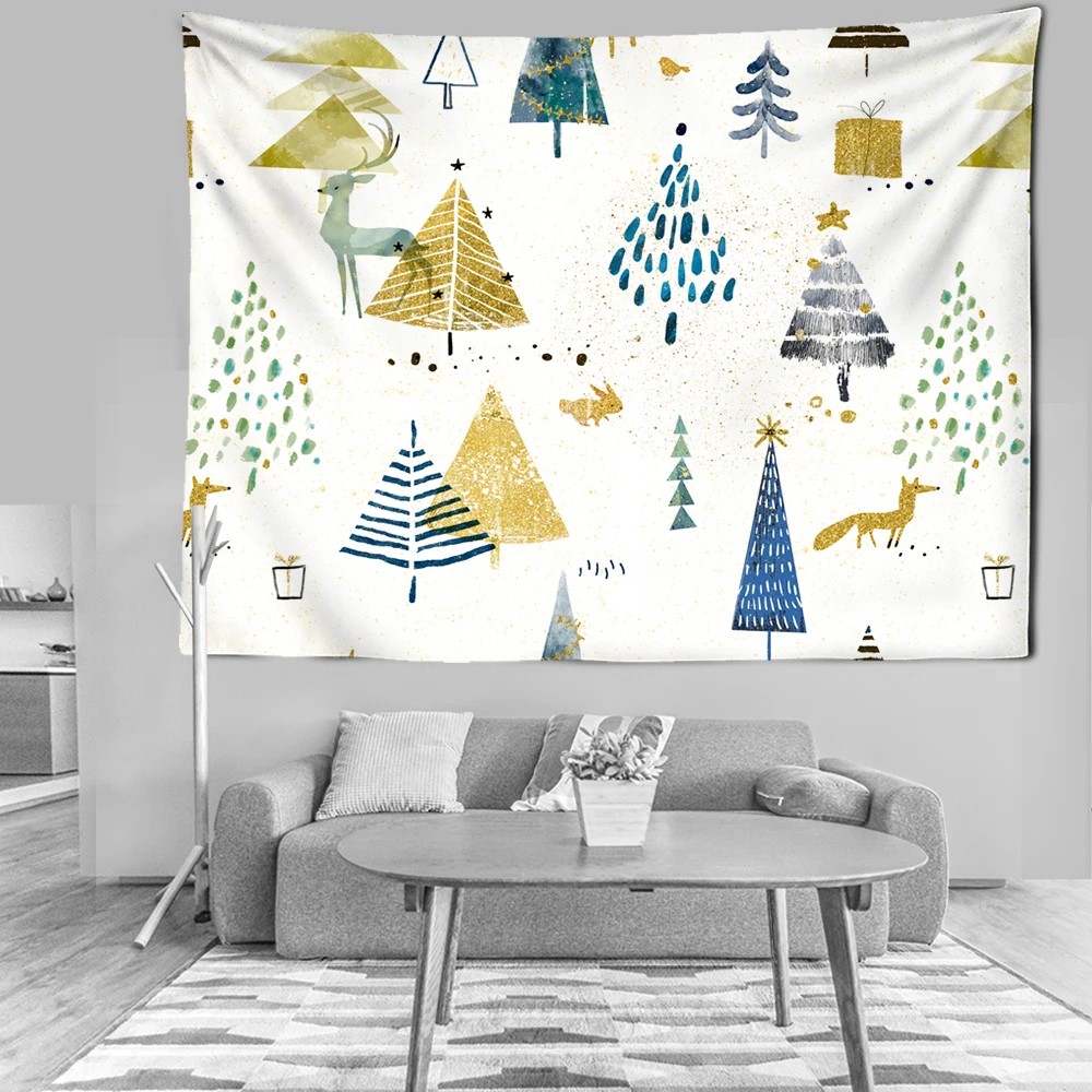 

Cartoon Anime Series Fawn Home Decor Wall Tapestry Hanging Landscape Plant Tapestry Room Decoration Fresh Wall Tapestry