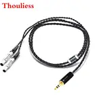 Thouliess Black HIFI 7N посеребренные наушники, сменный кабель, обновленный кабель для наушников-вкладышей, наушники
