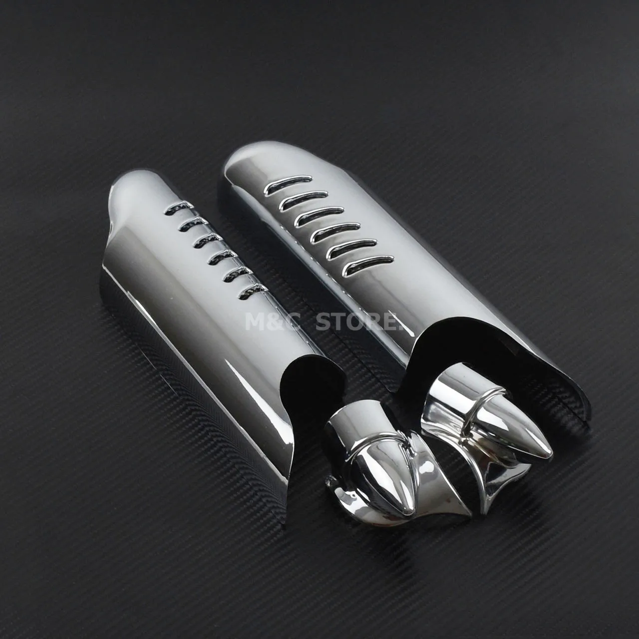 Защитные дефлекторы для ножек нижней вилки maction из АБС пластика черный хром Harley