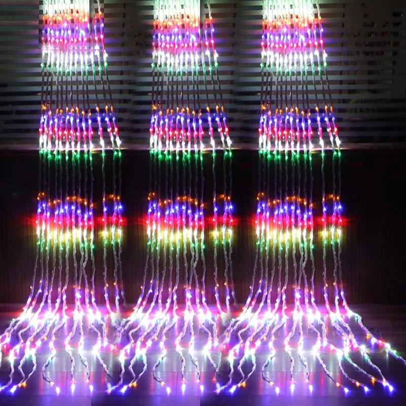 

Waterproof 3x2M/3x3M/6x3M LED Waterfall String Lights Holiday Curtain Icicle Light Wedding Christimas Party Decor Lights Garland