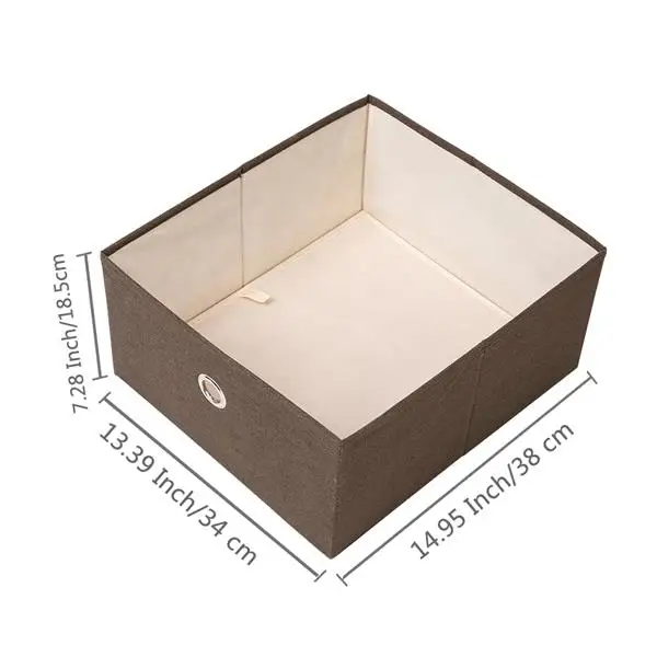 

Nightstand Drawer Shelf Storage - Bedside Furniture Living Room Storage Desk Table for Home Bedroom Office Easy Pull Fabric Bins