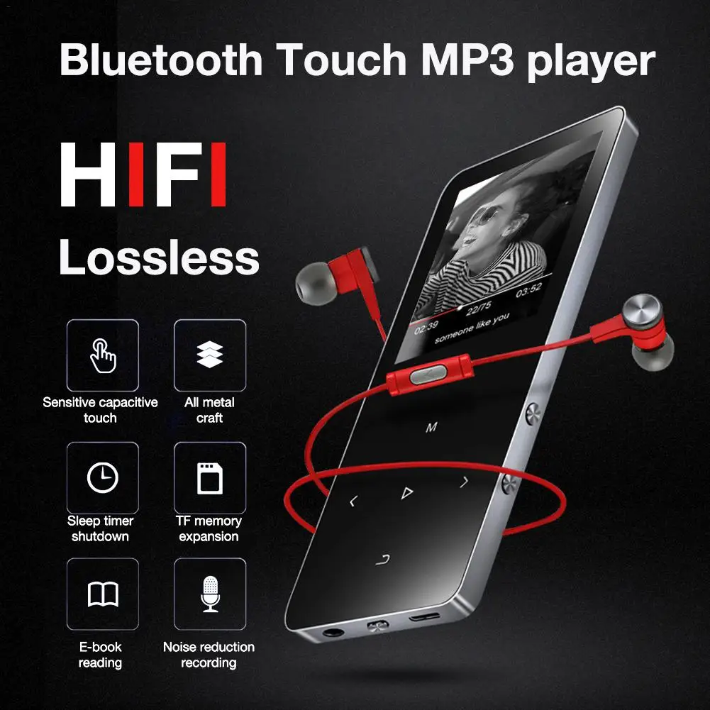 2019 Новый Bluetooth MP3 плеер без потерь HiFi портативный аудио Walkman с fm-радио электронная