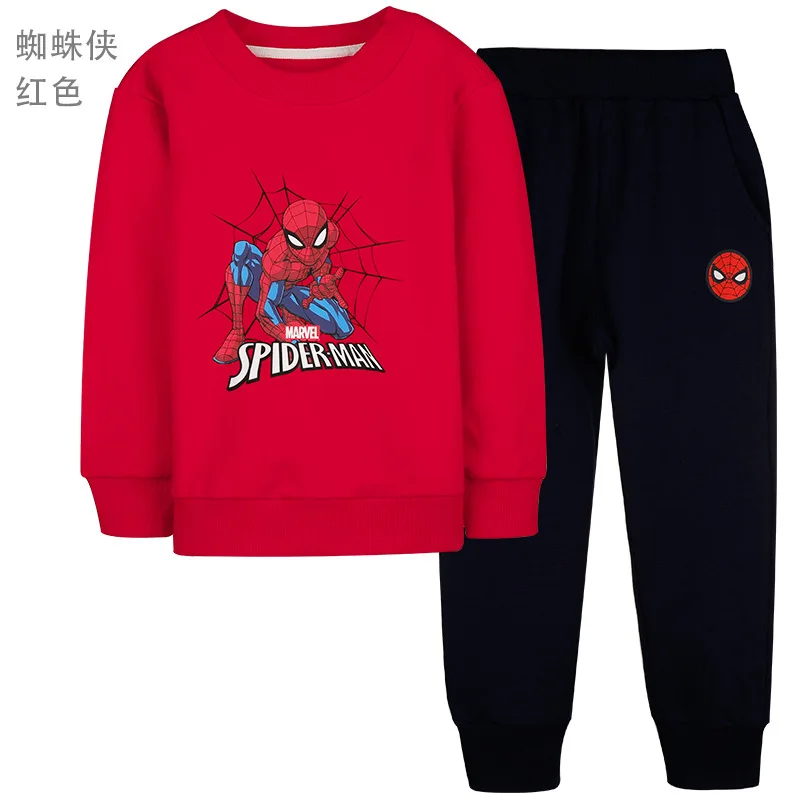 

Original Marvel Spider-Man Captain America Children's Sweatshirt Set Boys Warm Pants Two-piece Set kids clothes boys