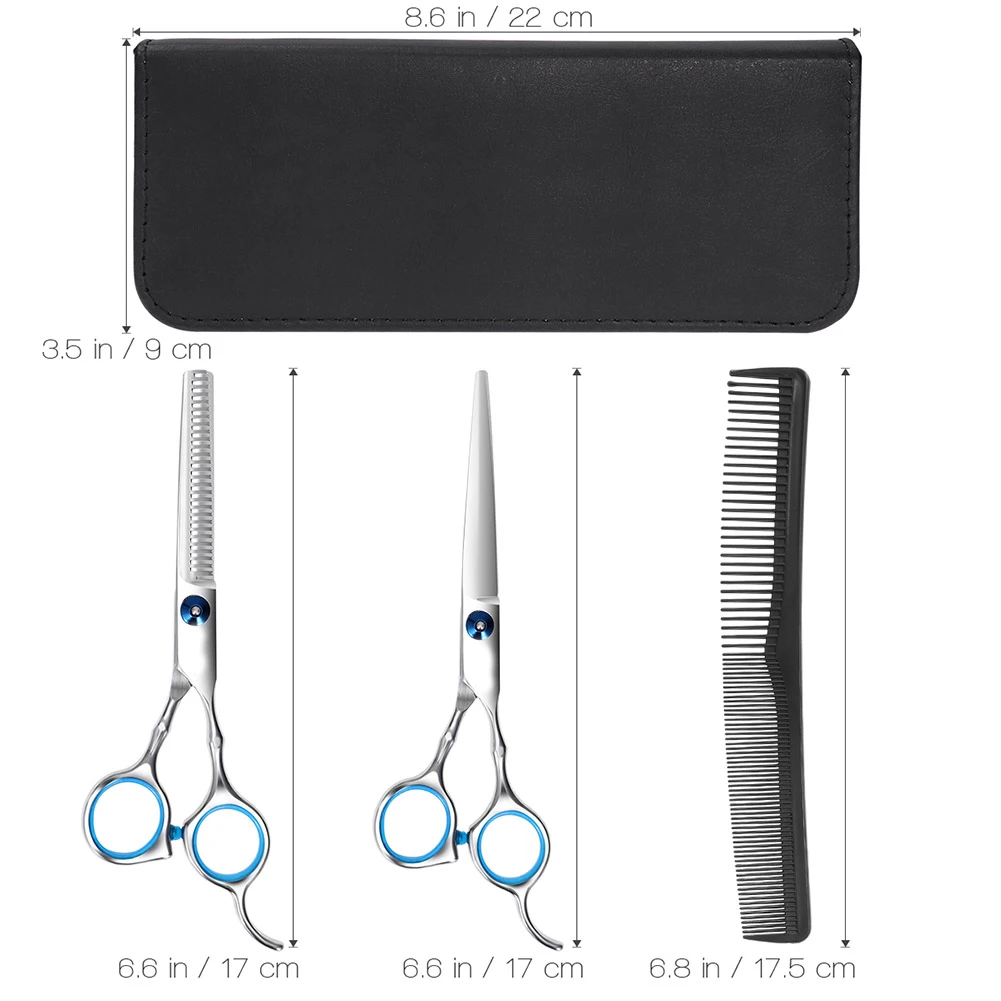 

4Pcs Home Salon Hair Cutting Thinning Shears Scissors Comb Stainless Steel Hair Scissors Haircut Tool Kit Styling Tool