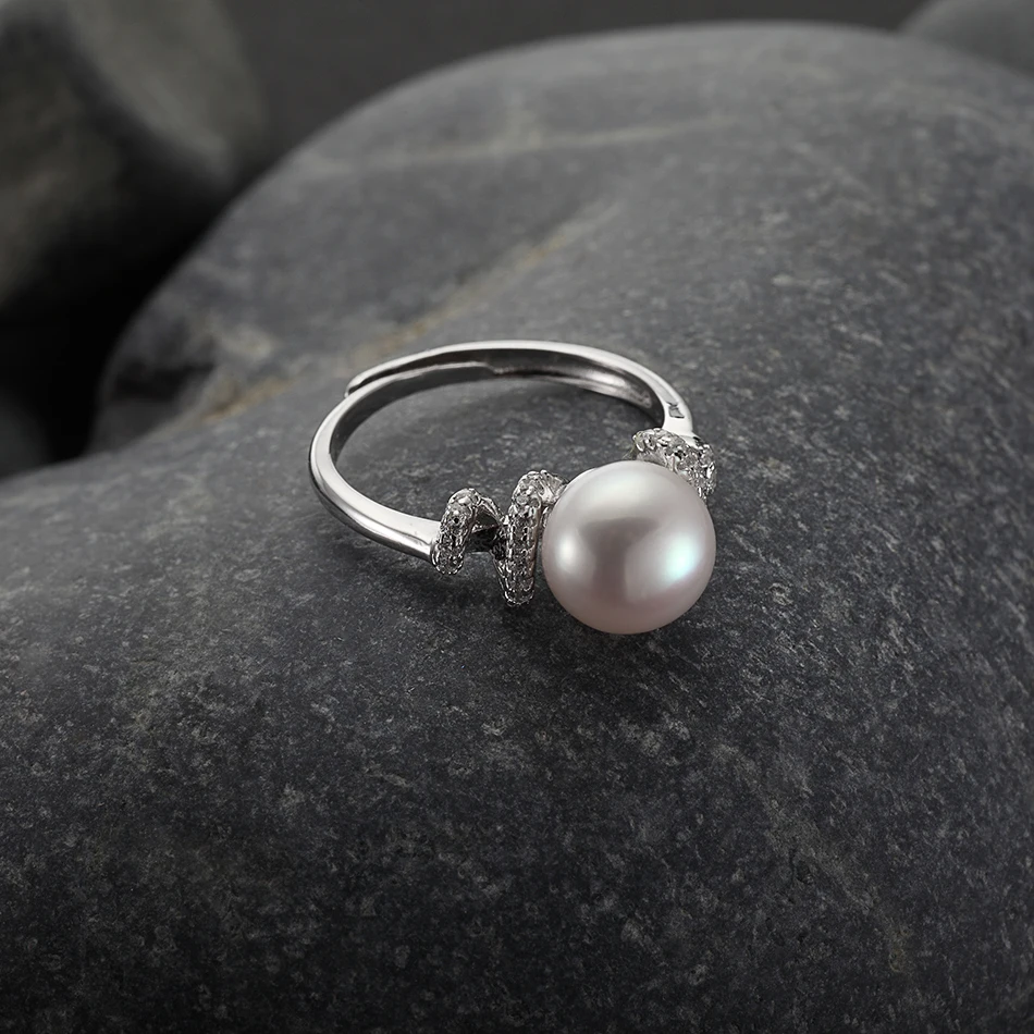 5 цветов новый дизайн серебро 925 пробы Пресноводный Жемчуг кольца на палец для