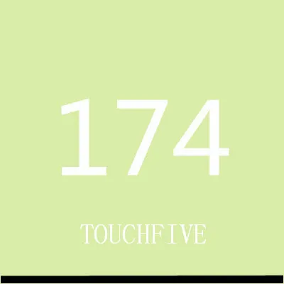 TOUCHFIVE 168 цветов одиночные художественные маркеры Кисть ручка эскиз на спиртовой основе маркеры двойная головка манга ручки для рисования товары для рукоделия - Цвет: 174-spring dim green
