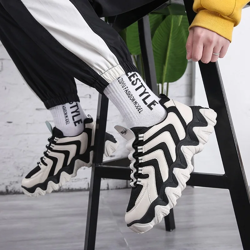 

Travel men walk shoes lace up man mesh sneaker classic design men sneakers comfort black and white patchwork sneakers zy668