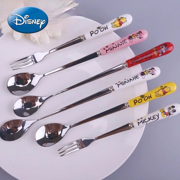 

Disney Mickey Mouse Minnie Winnie the Pooh Dessert Spoon Coffee Spoon Stirring Spoon Mug Spoon Long Handle Spoon